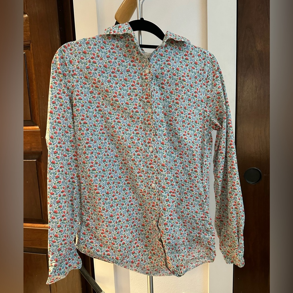 Ann Mashburn Floral Medium Cotton Blouse - Worn Once